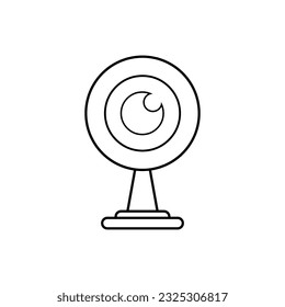 Webcam Icon. Audio Visual Communication, Meeting Technology Device Symbol.
