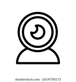 Webcam icon black and white vector sign