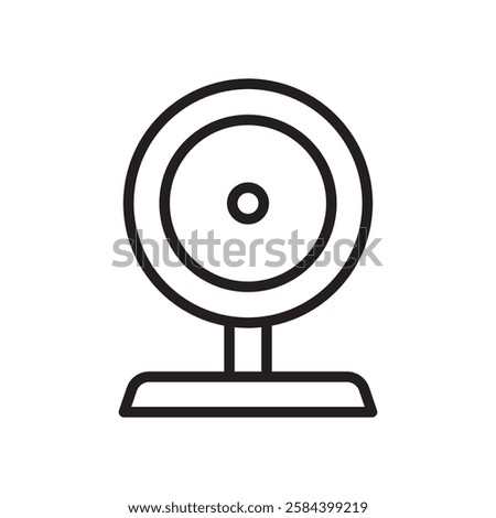 Webcam icon black and white vector outline sign