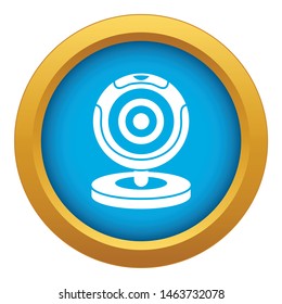 Webcam icon blue vector isolated on white background for any design