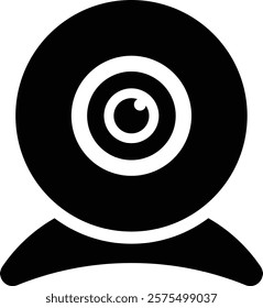 Webcam Icon, Camera Lens Icon, Video Call Icon, Live Stream, cc camera icon