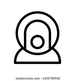 Webcam icon , cctv vector business simple design template logo emblem isolated, outline solid background white , technology camera video