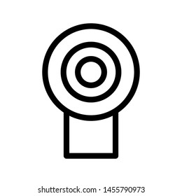 Webcam icon , cctv vector business simple design template logo emblem isolated, outline solid background white , technology camera video