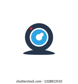 Webcam icon design template vector isolated illustration