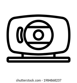 Webcam-Symbol. Bearbeitbar mit feinem Rahmendesign. Vektorgrafik.