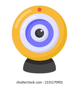 A webcam icon in flat design 

