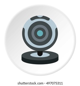 Webcam icon. Flat illustration of webcam vector icon for web