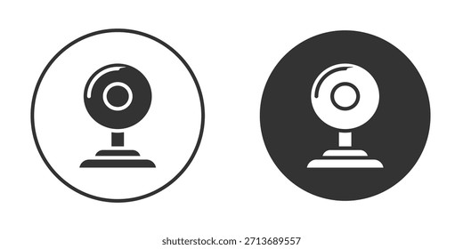 Icono de cámara web en estilo glifo para Diseño web. Iconos de UI UX