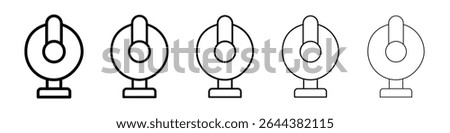 Webcam icon graphic set. trendy stroke line style