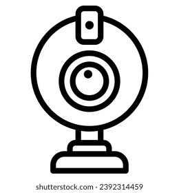 ilustración de icono de webcam para aplicación web, etc