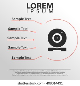 webcam icon. webcam infographics template