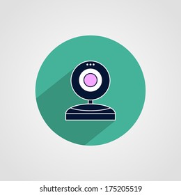 Webcam Icon Isolated on White Background