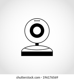 Webcam Icon Isolated on White Background