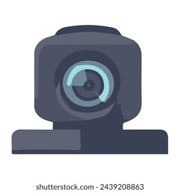 Icono de cámara web aislado sobre fondo blanco, ilustración vectorial