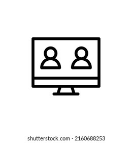 Webcam Icon. Line Art Style Design Isolated On White Background
