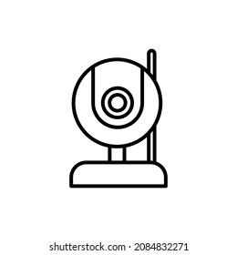 icono de cámara web en estilo de línea