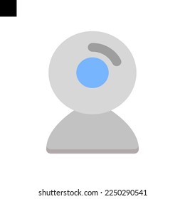 icono de webcam logotipo de estilo plano vectorial