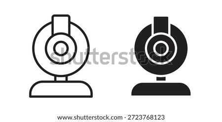 Webcam icon for mobile app, editable designs