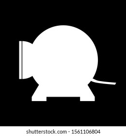 Webcam icon on black background. Vector illustration.