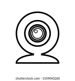Webcam icon on white background. Vector illustration.