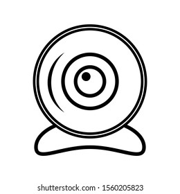 Webcam icon on white background. Vector illustration.