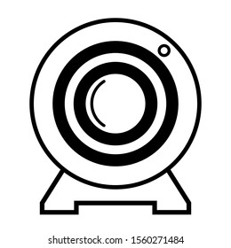 Webcam icon on white background. Vector illustration.