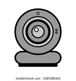 Webcam icon on white background. Vector illustration.