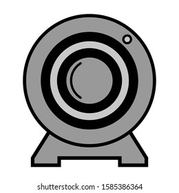 Webcam icon on white background. Vector illustration.