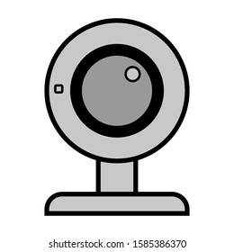 Webcam icon on white background. Vector illustration.