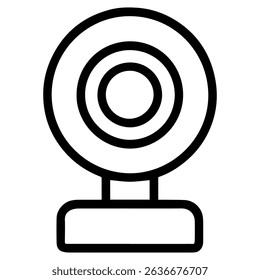 Webcam icon on white background vector
Vector line icon office, work