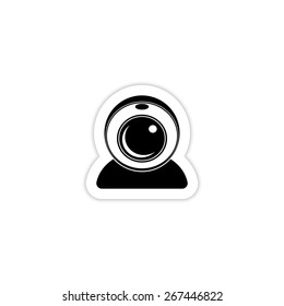 webcam icon on a white background with shadow 