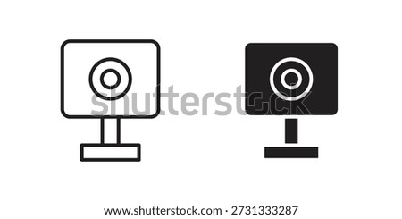 Webcam icon on white background. Stock vector icon