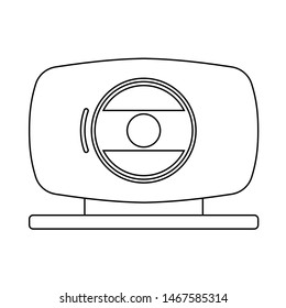 Webcam Icon. Outline Simple Design With Editable Stroke. Vector Illustration.