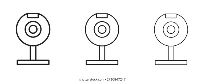 Icono de la cámara web con estilo de contorno, diseños de Ilustración vectorial
