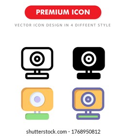 webcam icon pack isolated on white background. for your web site design, logo, app, UI. Vector graphics illustration and editable stroke. EPS 10.