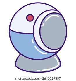 Webcam icon represented by Webcam Lineal Color style.