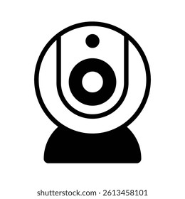 Webcam icon representing live video streaming and online communication
