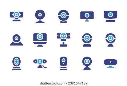 Webcam icon set. Duotone color. Vector illustration. Containing webcam, webcams.