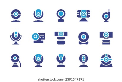 Webcam icon set. Duotone color. Vector illustration. Containing webcam.