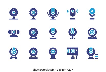 Webcam icon set. Duotone color. Vector illustration. Containing webcam, web camera, cam.