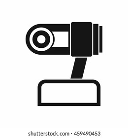 Webcam icon in simple style isolated on white background. Video symbol