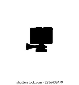 Webcam icon. Simple style live live view poster background symbol. Webcam brand logo design element. Webcam t-shirt printing. vector for sticker.