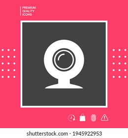 Símbolo de icono de cámara web, elementos para su diseño