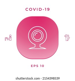 Símbolo de icono de cámara web, elementos para su diseño