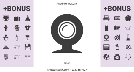 Webcam icon symbol - graphic elements for your design