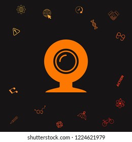 Webcam icon symbol. Graphic elements for your design
