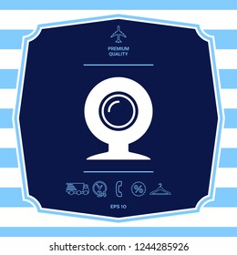 Webcam icon symbol. Graphic elements for your design