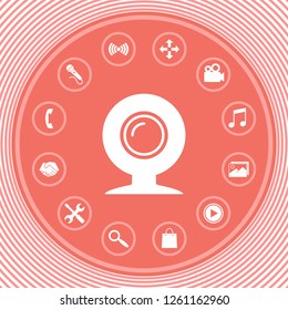 Webcam icon symbol. Graphic elements for your design