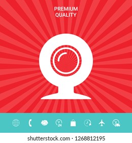 Webcam icon symbol. Graphic elements for your design