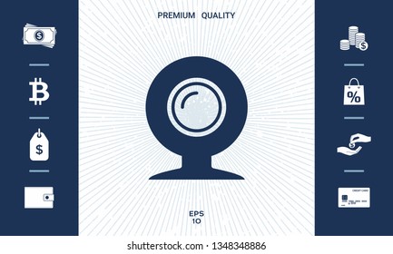 Webcam icon symbol. Graphic elements for your design